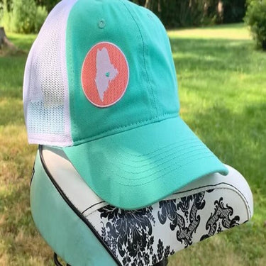 Maine State Heart Hat, Soft Teal